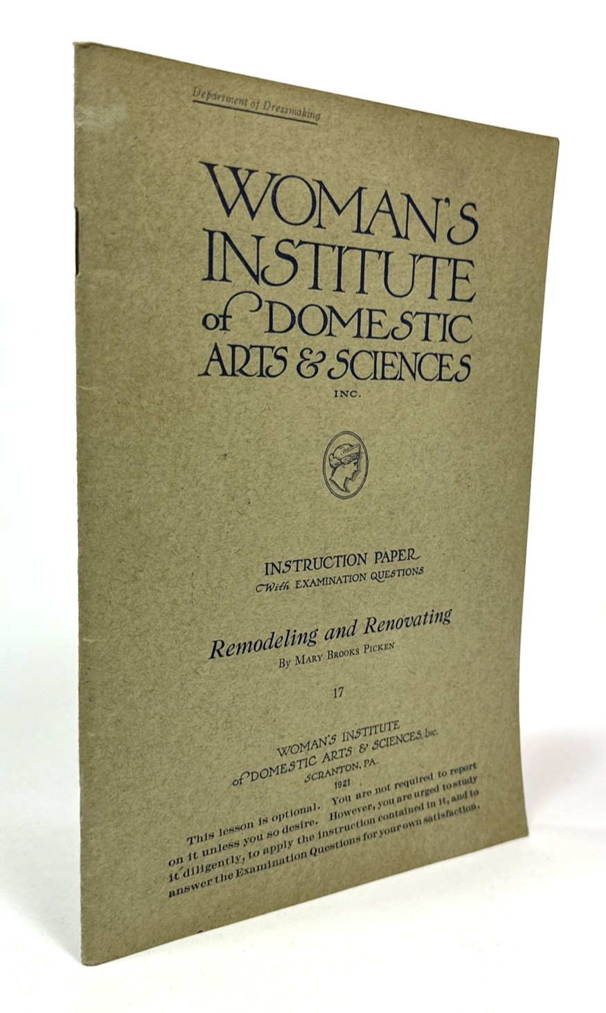 Woman\'s Institute of Domestic Arts & Sciences Remodeling & Renovating Reuse