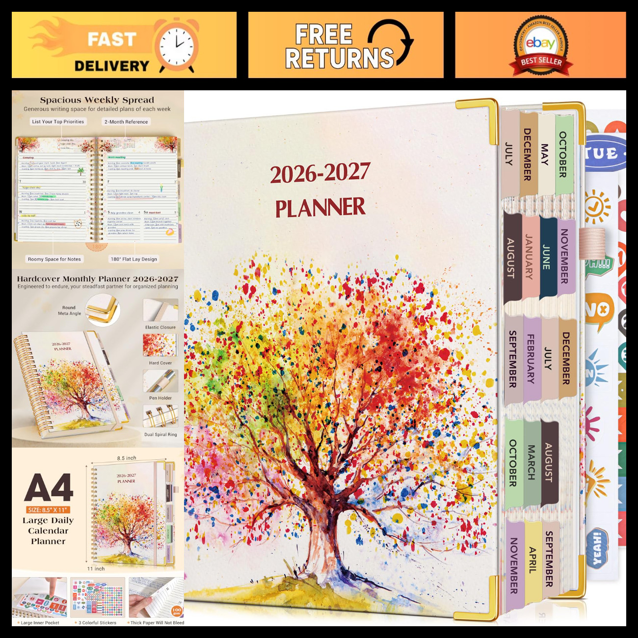 2026-2027 Academic Planner, 18-Month Weekly & Monthly Organizer, 8.5\ 2026-2027 Academic Planner, 18-Month Weekly & Monthly Organizer, 8.5\