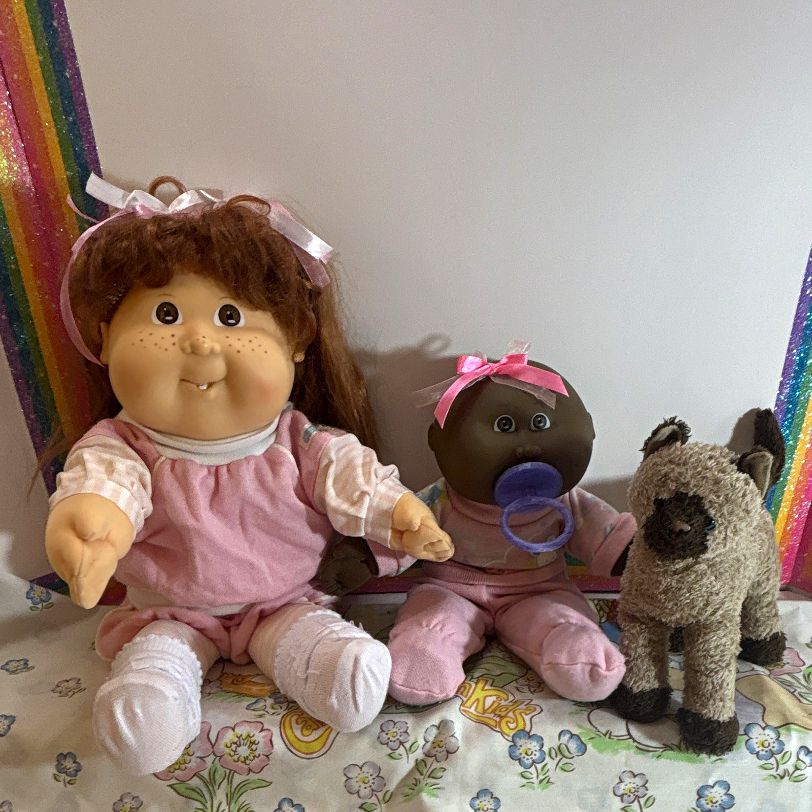 Vintage Cabbage Patch growing hair girl doll lot of 2 w/ plush Douglas dog, Vintage Cabbage Patch growing hair girl doll lot of 2 w/ plush Douglas dog,