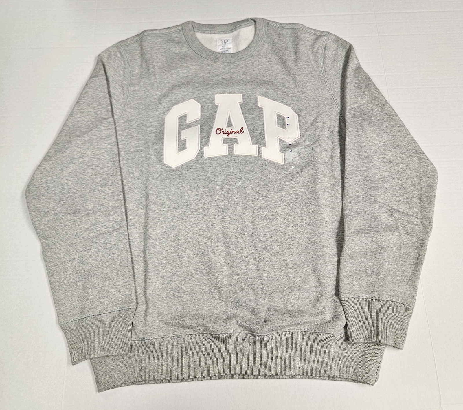 GAP Original Arch Logo Crew Neck Sweatshirt \'Grey\' - Size Medium - NEW W/ TAGS