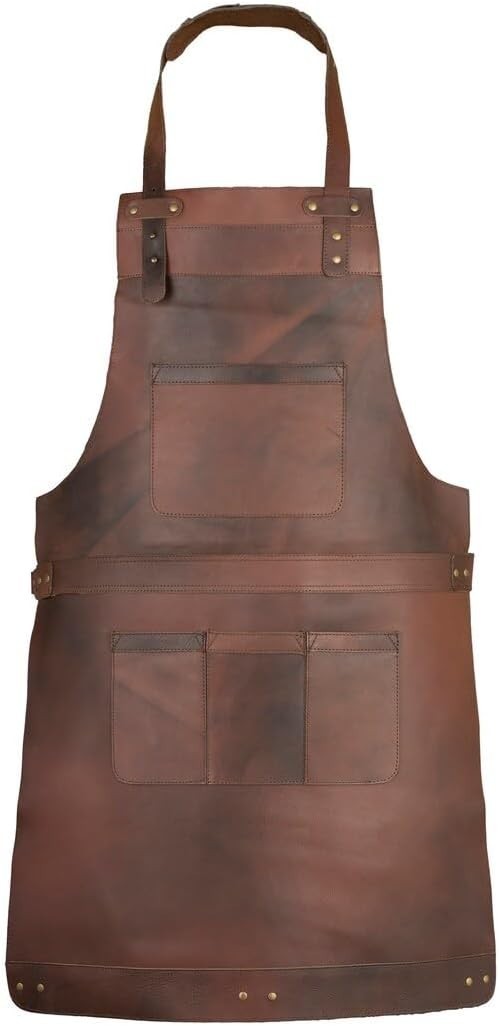 Leather Apron for Women & Men – Adjustable Chef Apron-Christmas Gift