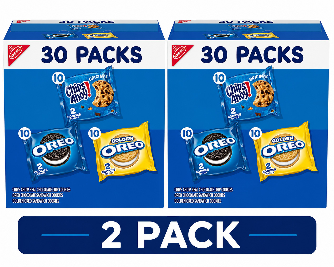 Sweet Treats Cookie Variety Pack OREO, OREO Golden & CHIPS AHOY, 60 Snack Packs