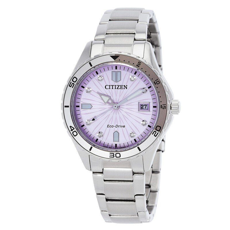 Citizen Women\'s Marine Lady Pink Dial Eco-Drive Watch - FE6170-88X NEW