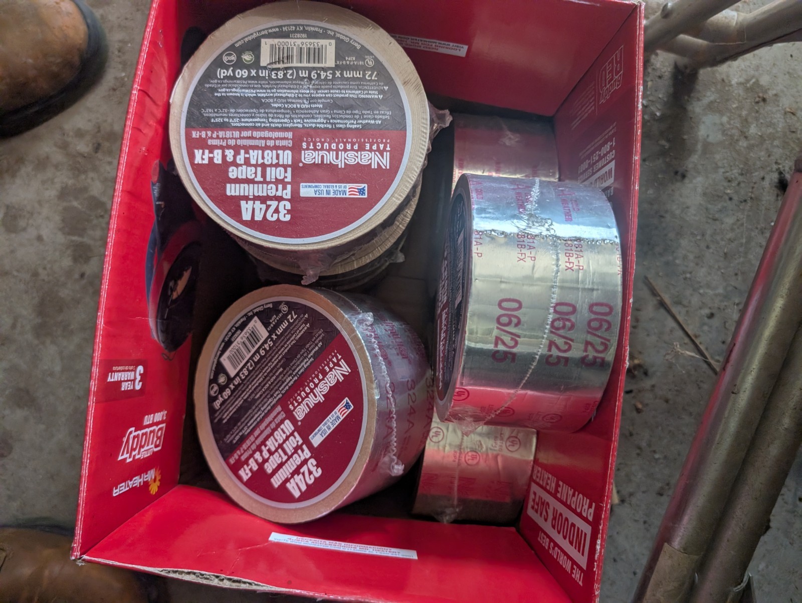Nashua 324A Premium Foil Tape, 2.5