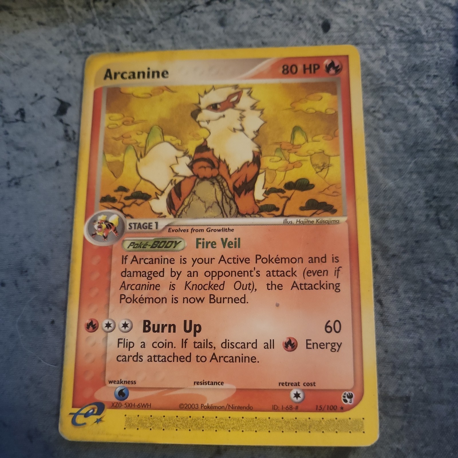 Pokémon TCG Arcanine EX Sandstorm 15/100 2003 non holo Rare LP-MP Pokémon TCG Arcanine EX Sandstorm 15/100 2003 non holo Rare LP-MP