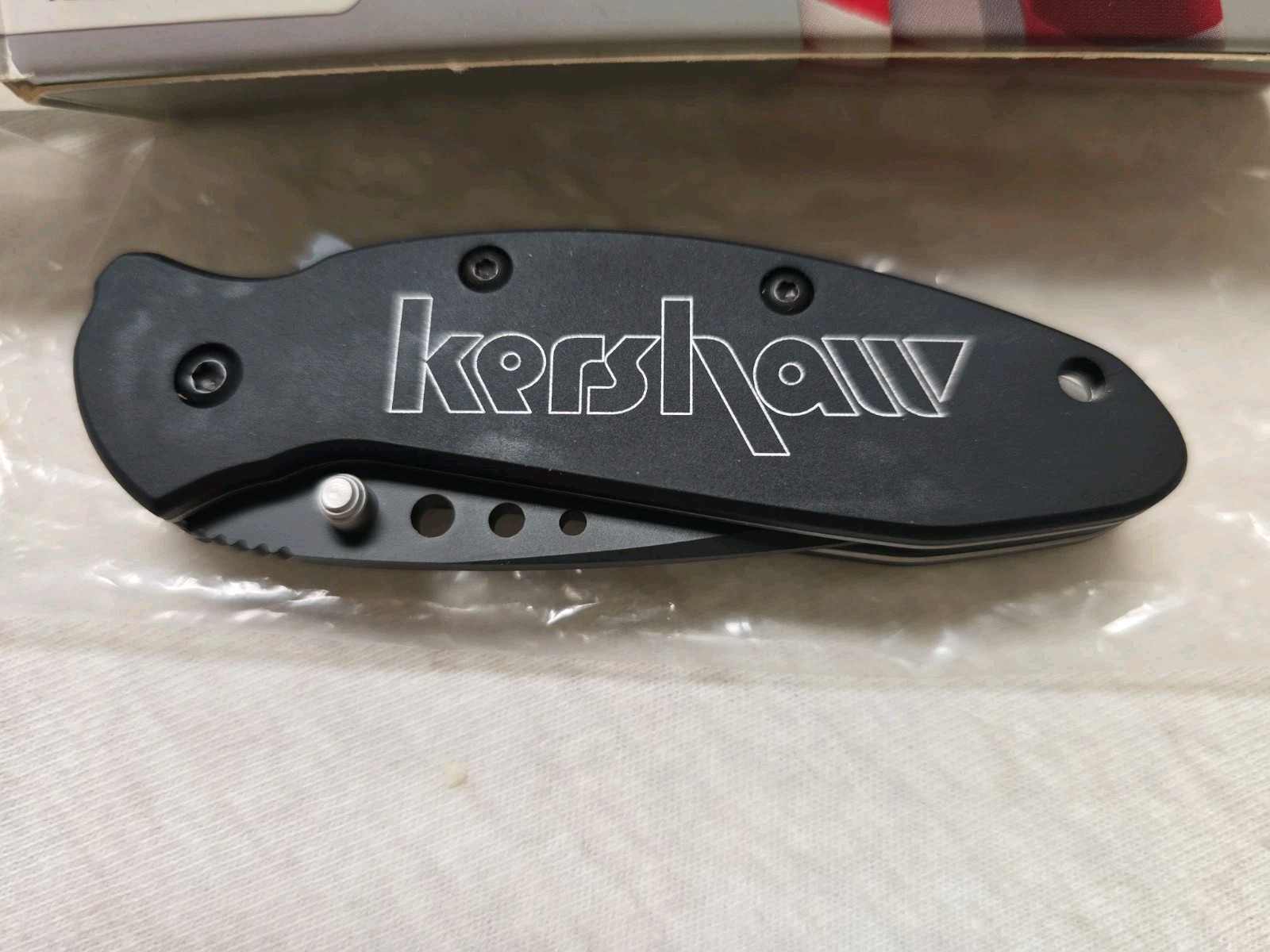 KERSHAW Vintage SCALLION-1620H3-BLK WHITE LETTERS-FOLDING LOCKING KNIFE KERSHAW Vintage SCALLION-1620H3-BLK WHITE LETTERS-FOLDING LOCKING KNIFE