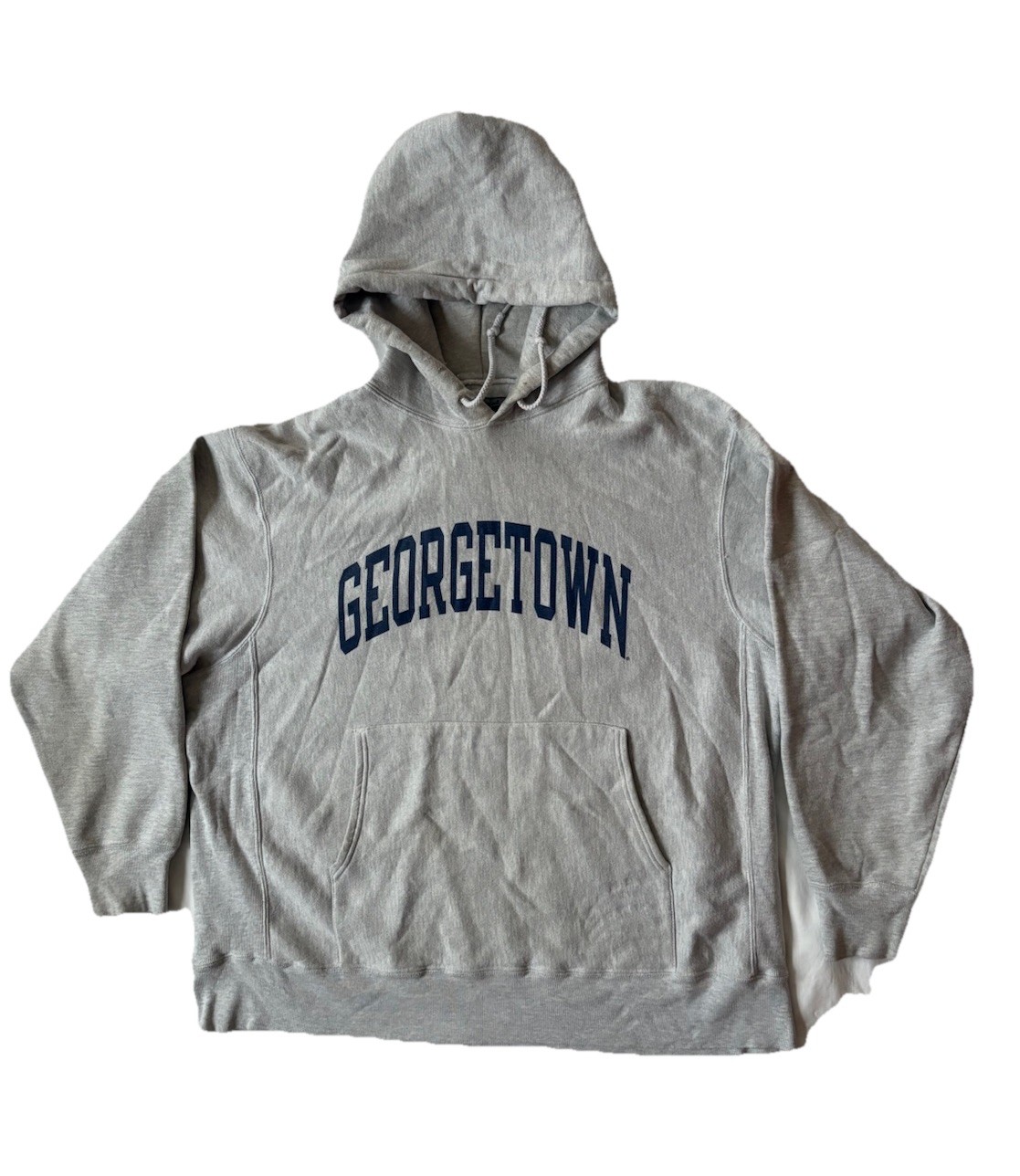 Vintage 90s Champion Reverse Weave Georgetown University Hoodie, Grey, Size XL Vintage 90s Champion Reverse Weave Georgetown University Hoodie, Grey, Size XL