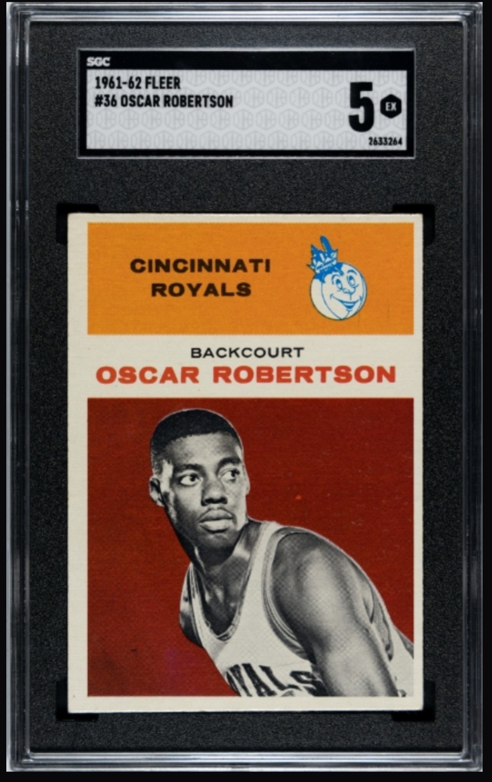 1961-62 Fleer #36 Oscar Robertson SGC 5 HOF Rookie RC Cincinnati Royals