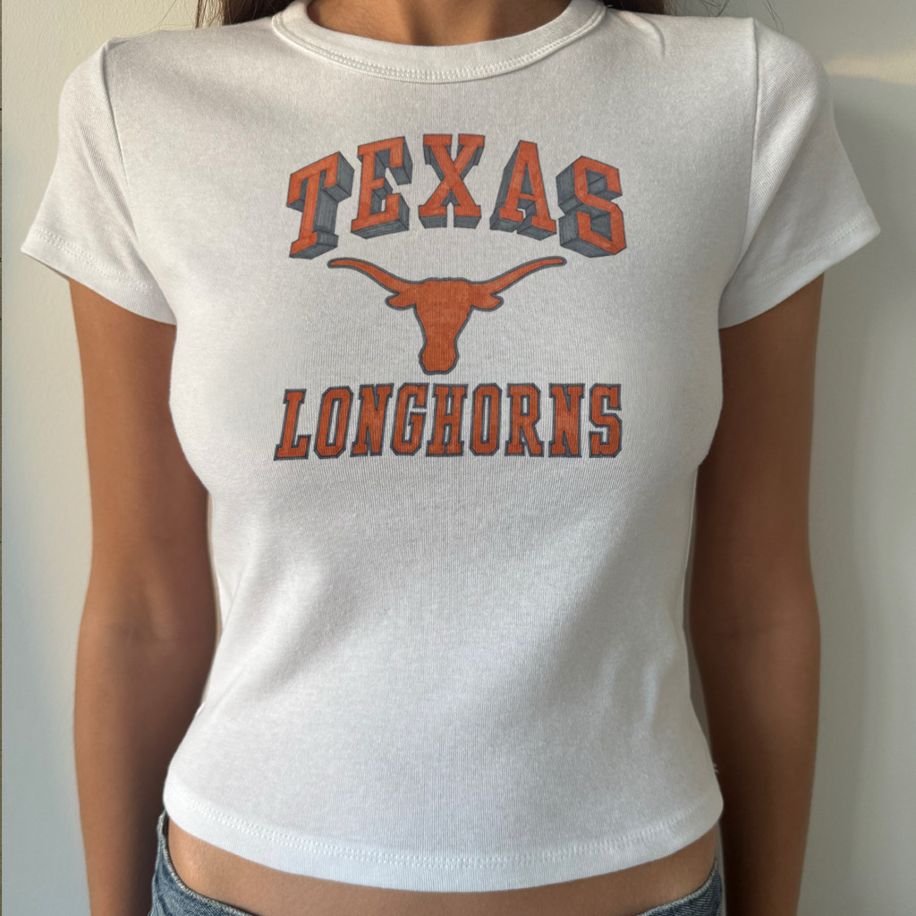 Vintage Texas Longhorns Women's Baby Tee Vintage Texas Longhorns Women's Baby Tee