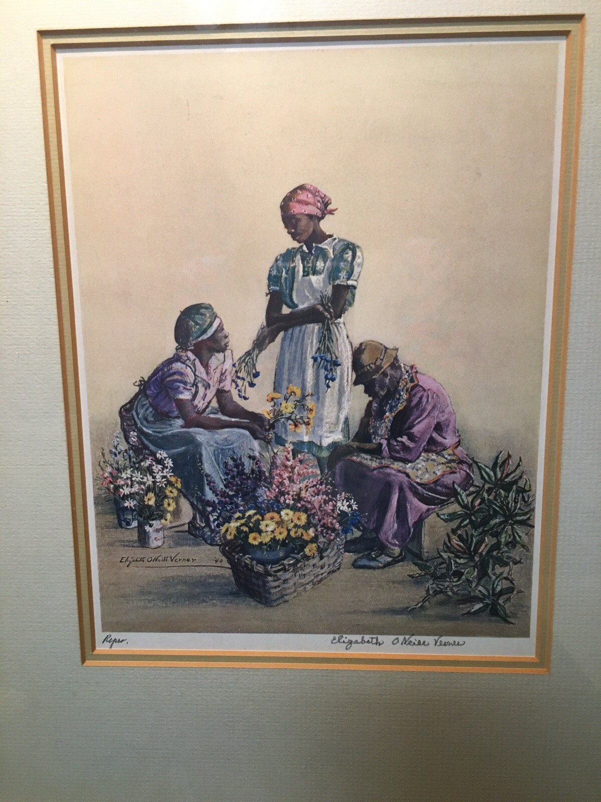 Elizabeth O’Neil Verner “Rest While You Wait” Signed. Elizabeth O’Neil Verner “Rest While You Wait” Signed.