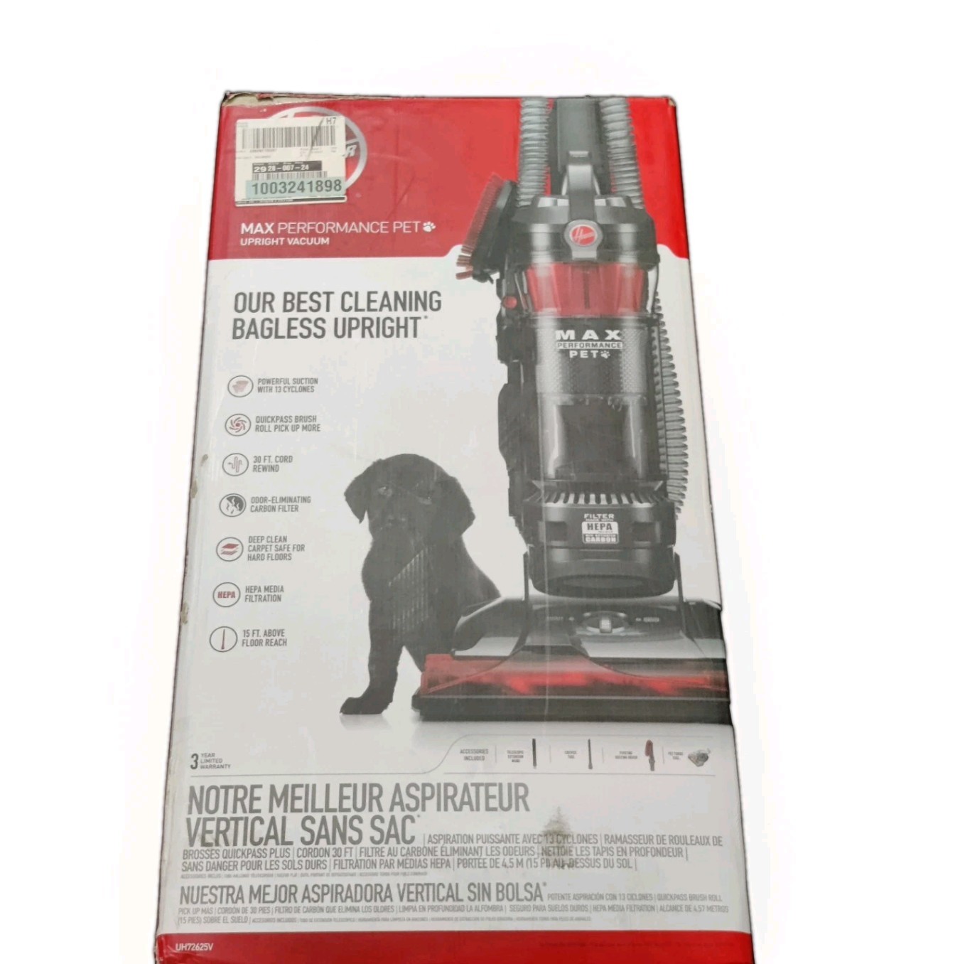 Hoover WindTunnel 3 Max Pet Bagless Vacuum w/Quick Pass & HEPA Hoover WindTunnel 3 Max Pet Bagless Vacuum w/Quick Pass & HEPA