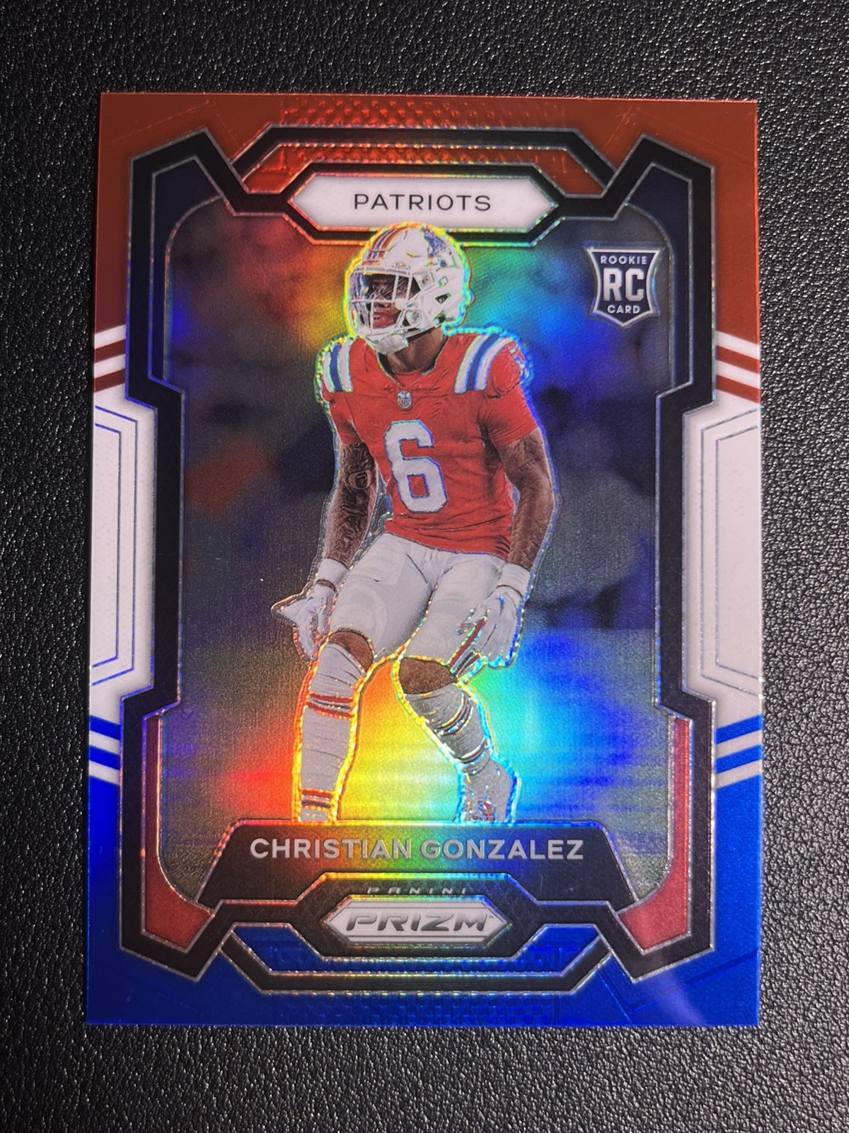 2023 panini Prizm - Christian Gonzales - Red White & Blue Prizm RC