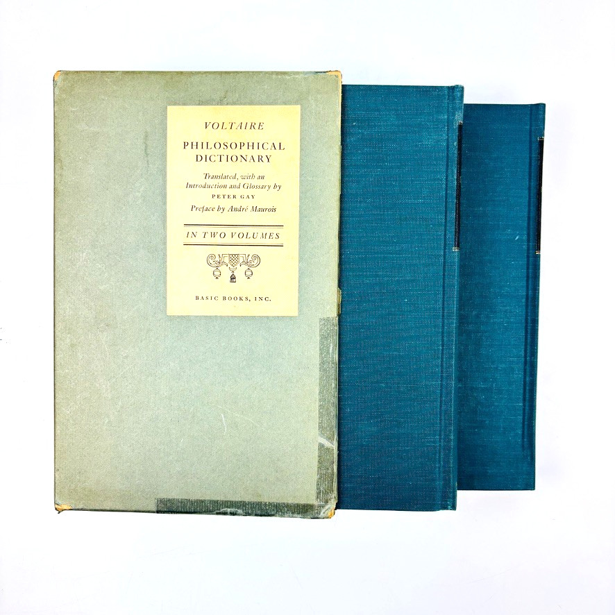 Voltaire Philosophical Dictionary 1962 Complete 2 Volumes Peter Gay Translator