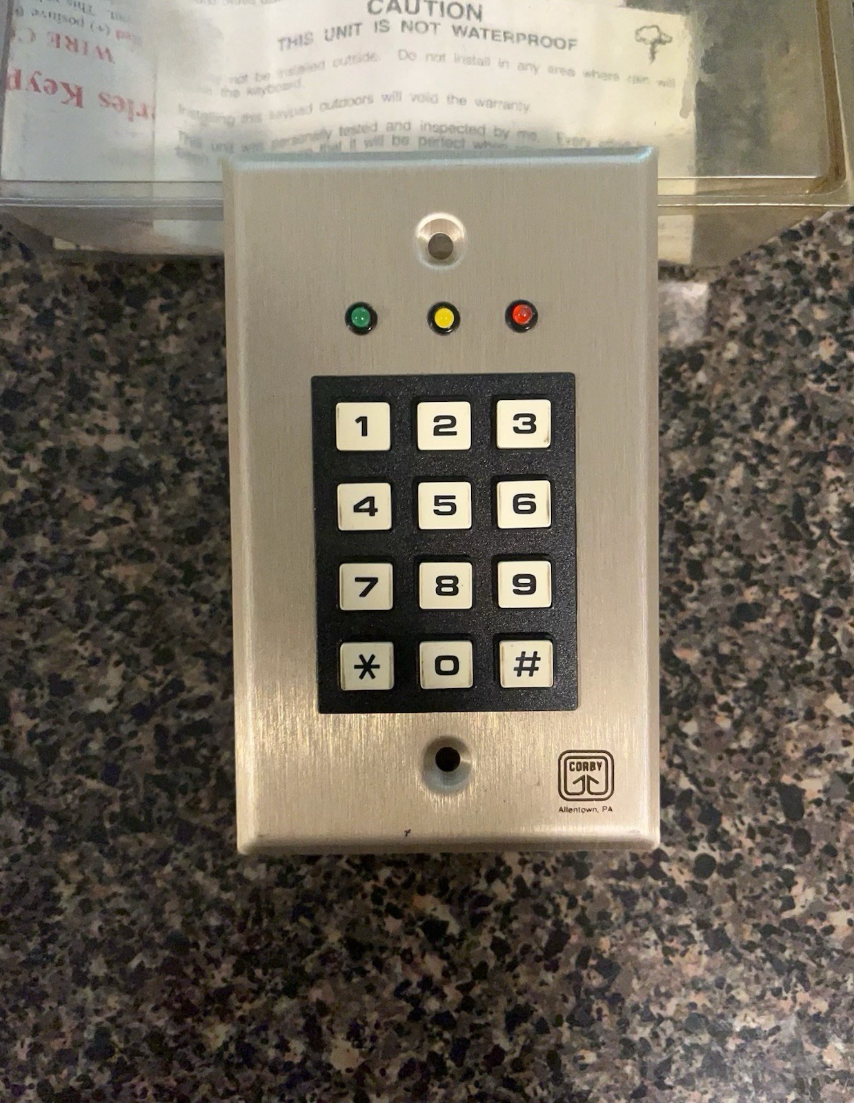 Corby Model 86 Keypad