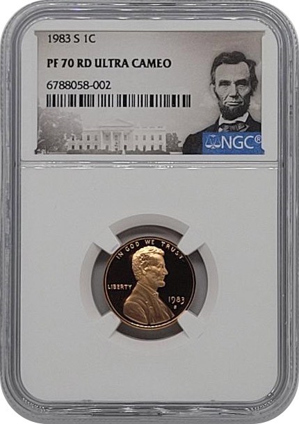 1983-S Lincoln Memorial Proof Penny Coin 1 Cent NGC PF70 Ultra Cameo