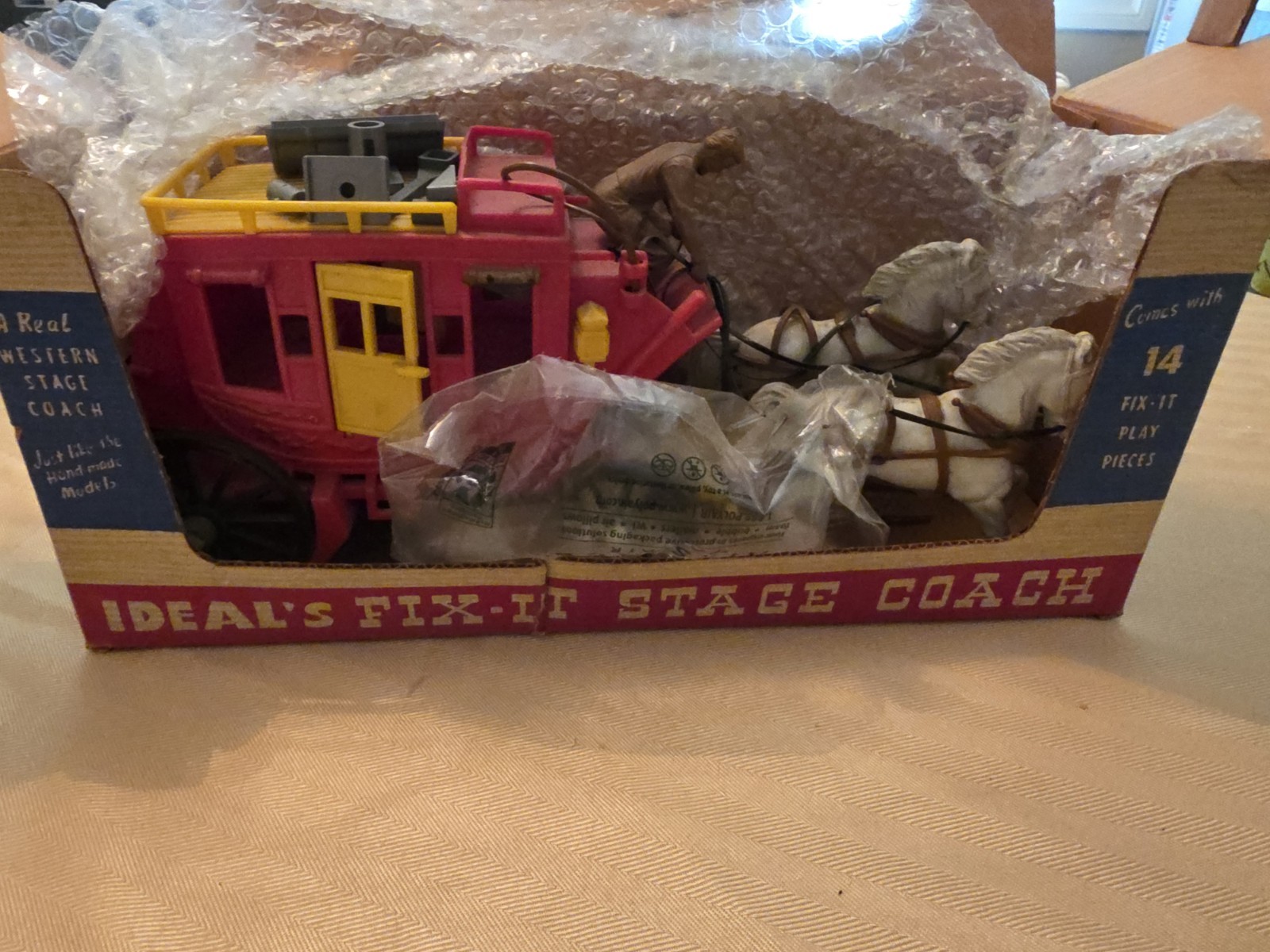 1960 Vintage IDEAL “Fix-It” Stage Coach Toy – Original Box RARE