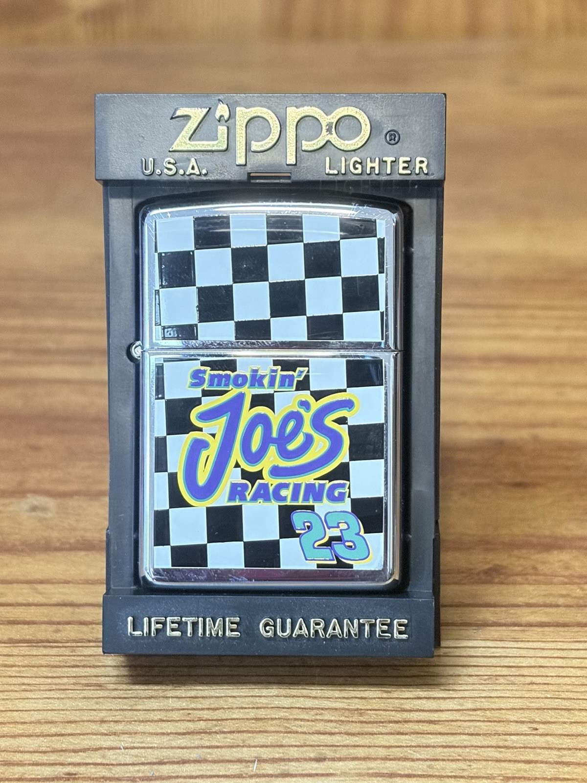 vintage 1997 Zippo Smokin' Joe's Racing #23 chrome lighter NASCAR Jimmy Spencer vintage 1997 Zippo Smokin' Joe's Racing #23 chrome lighter NASCAR Jimmy Spencer