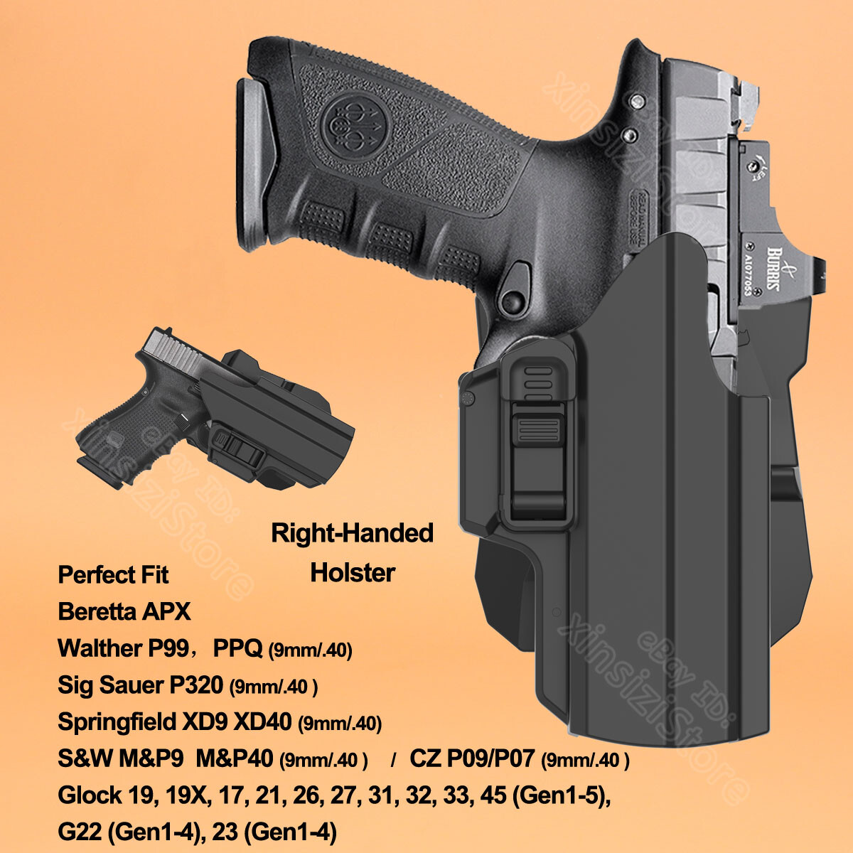 IPSC APX Holster Fits Beretta APX 9mm APX Compact .40 S&W APX Centurion OWB