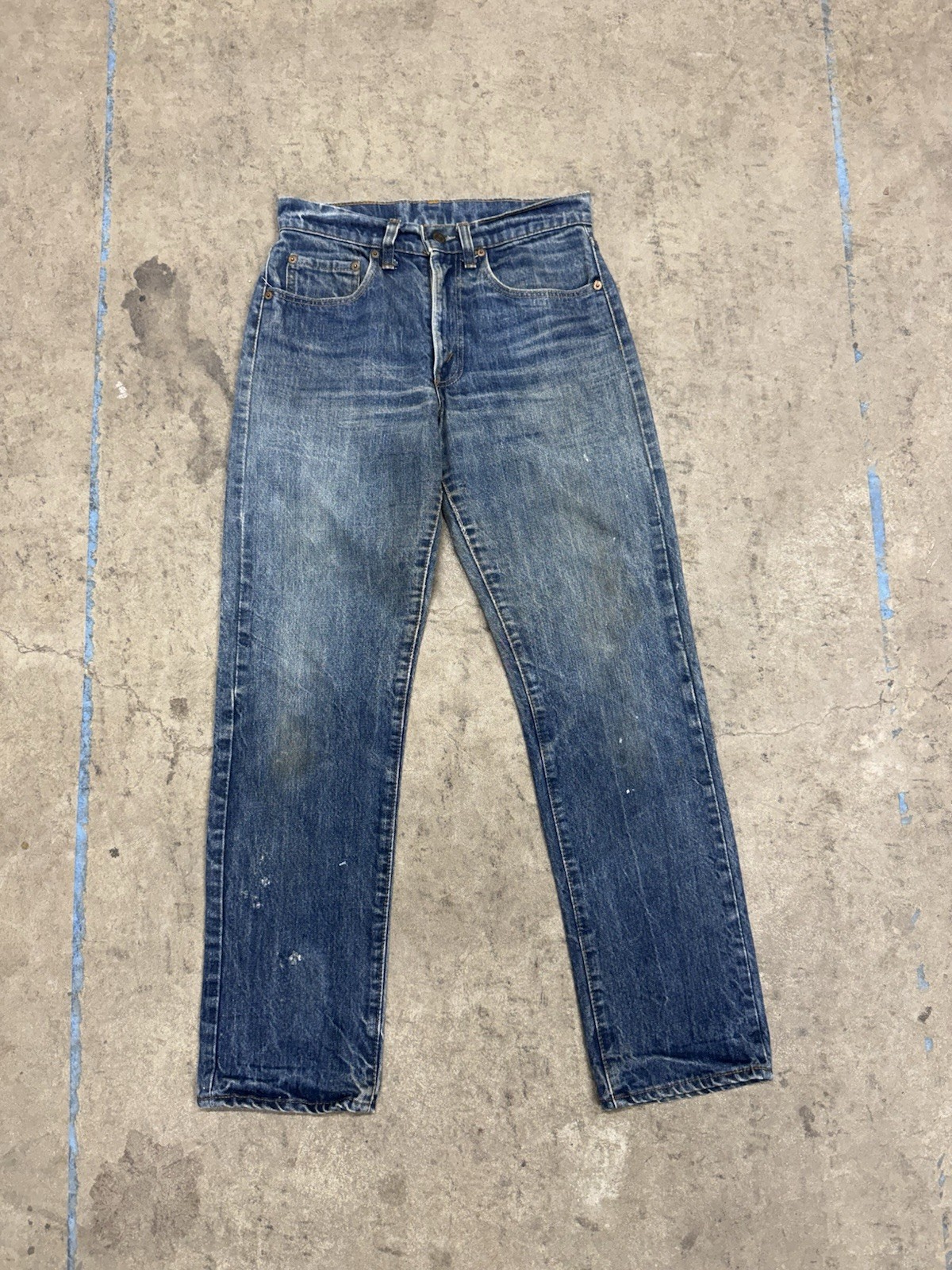 Vintage 1970s Levi’s 505 Zipper Fly Denim Blue Jeans Size 28”x 28”