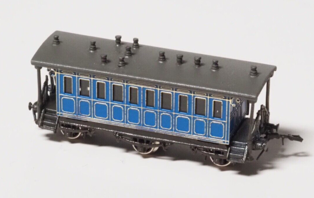 RAILEX Marklin Z-scale intermediate Passenger Car King Ludwig II, in brass LN