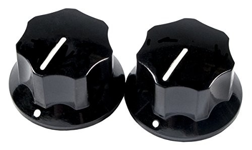 Genuine Fender Pure Vintage 1965 Jaguar/Mustang Guitar Skirted Knobs - Set of 2