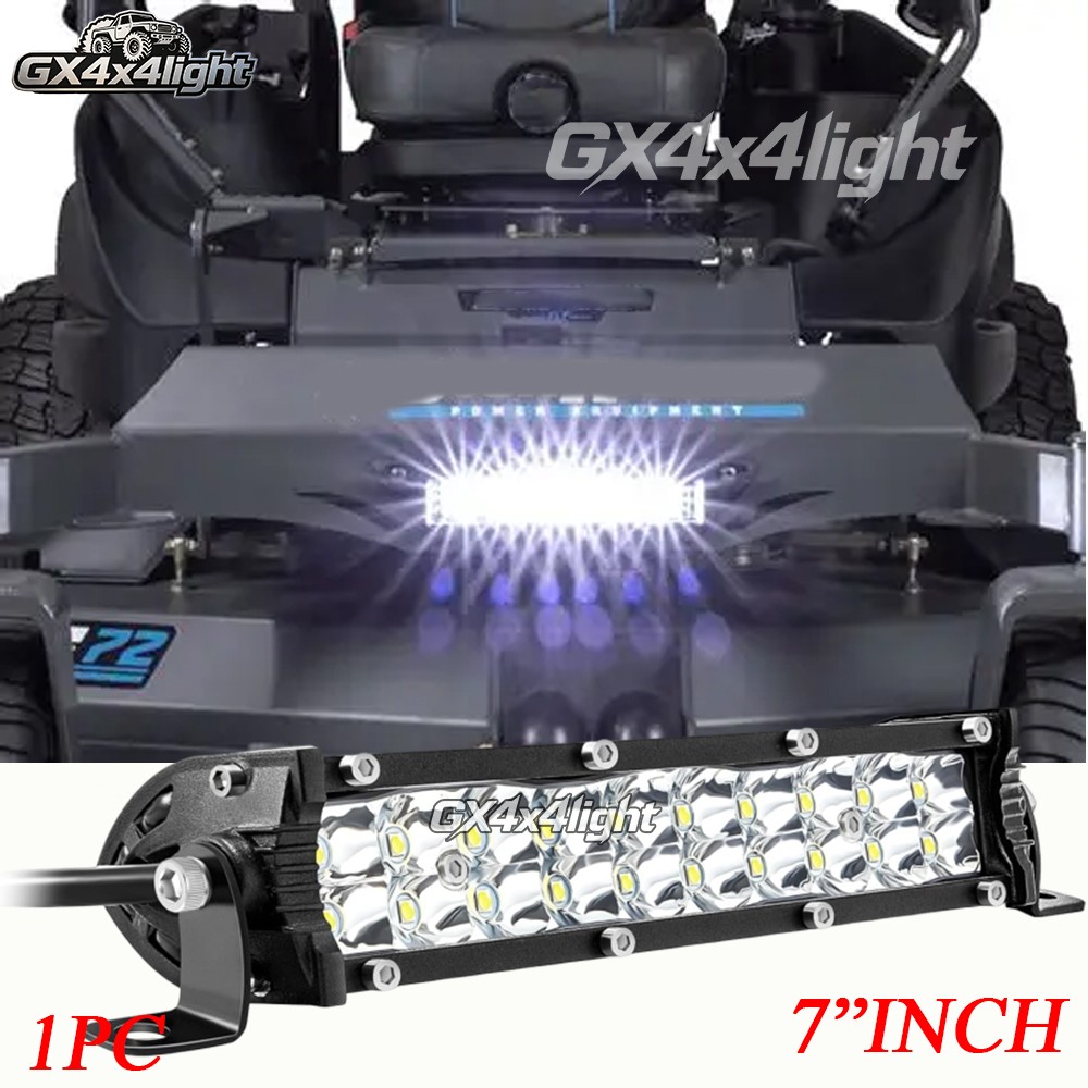 Dual Row 7 INCH LED WORK LIGHT BAR FIT Zero Turn Mowers Gravely PT ZX ZT HD PT Z