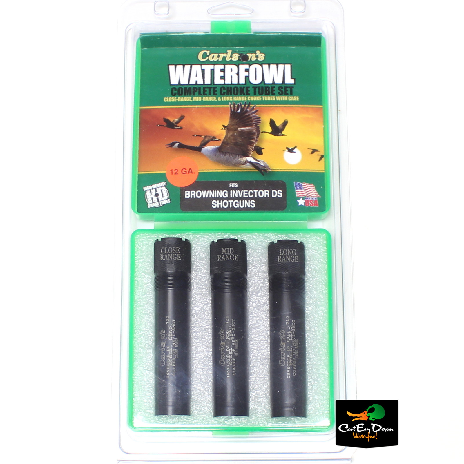 CARLSON'S BROWNING INVECTOR DS A5 12GA EXTENDED 3 PACK WATERFOWL CHOKE TUBE SET