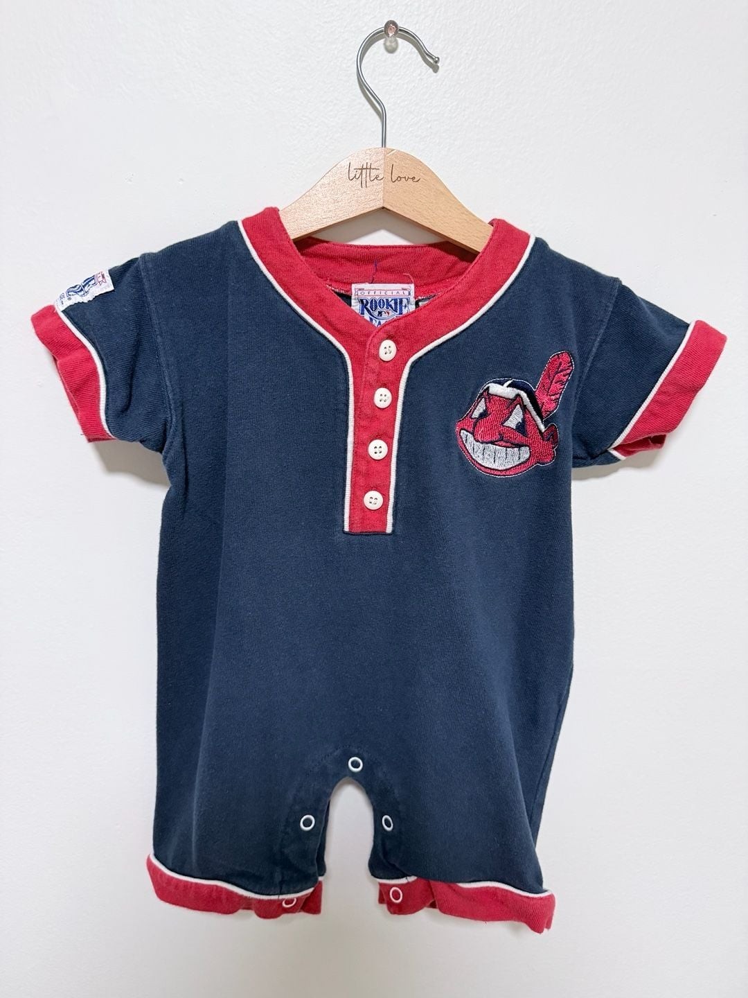 18 Month Rookie League Cleveland Indians MLB Vintage Romper 18 Month Rookie League Cleveland Indians MLB Vintage Romper