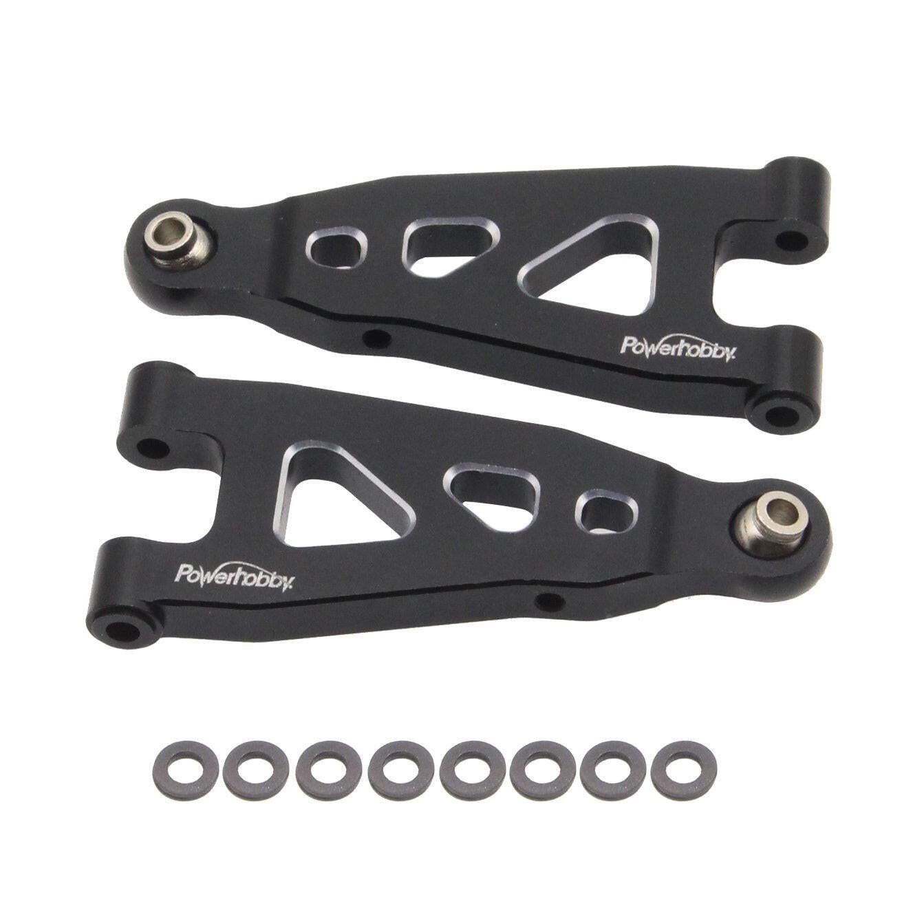 Powerhobby Aluminum Front Lower Arms Black Arrma Mojave Grom / Losi Nascar