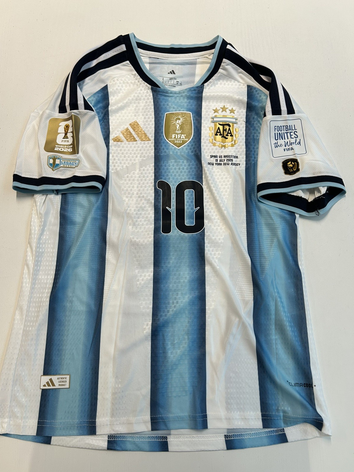 Messi Argentina Vs Spain World Cup 2026 Jersey Size XL Messi Argentina Vs Spain World Cup 2026 Jersey Size XL