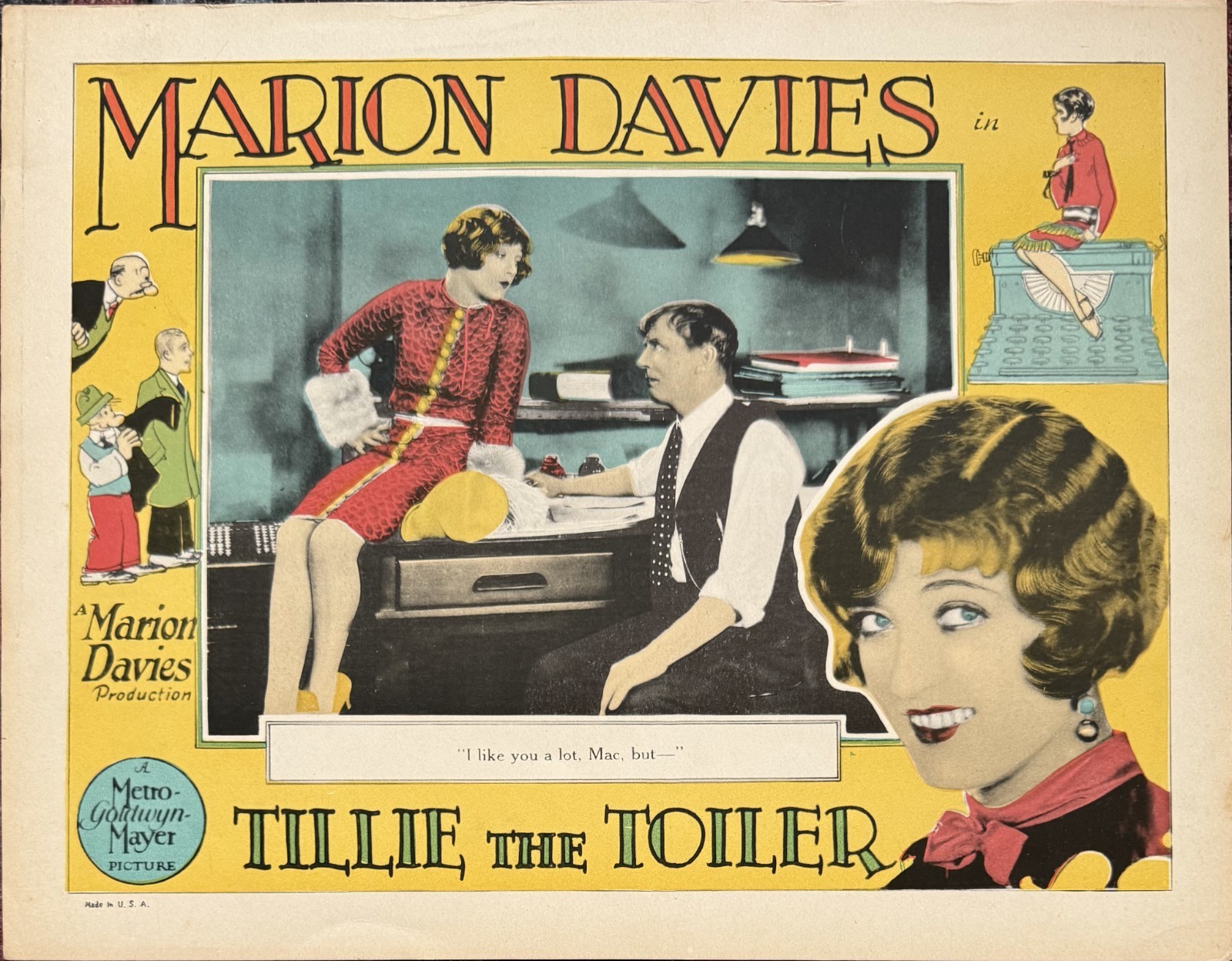 Marion Davies in Tillie the Toiler Original Rare Lobby Card 11 Marion Davies in Tillie the Toiler Original Rare Lobby Card 11