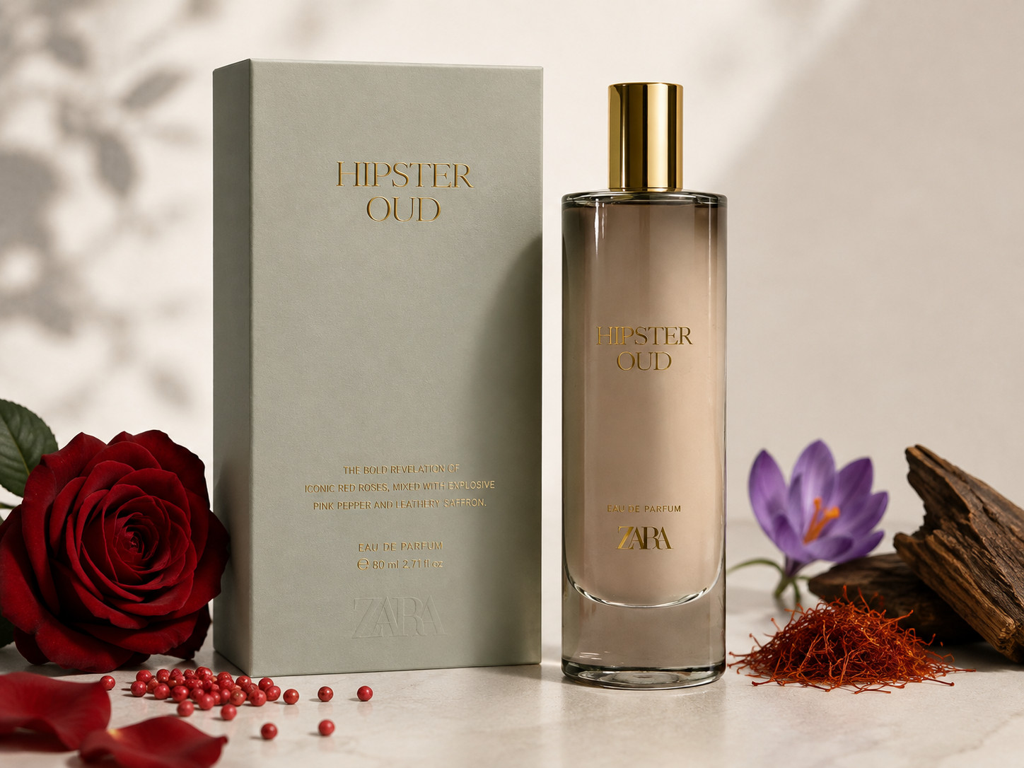 ZARA HIPSTER OUD EDP 80ML Women\'s Eau de Parfum Floral Amber Perfume New