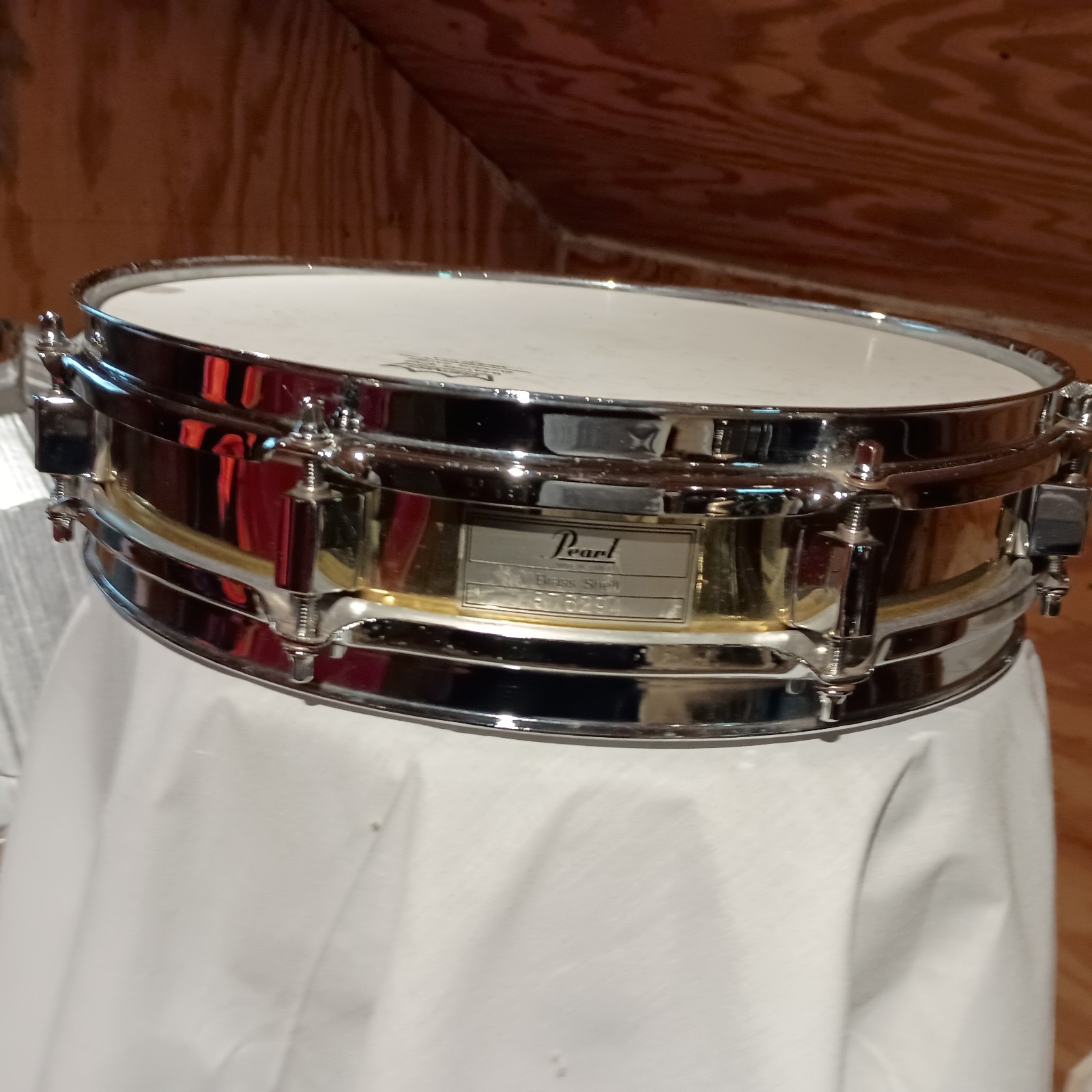 Pearl Brass Shell Piccolo Snare Drum 13x3 Pearl Brass Shell Piccolo Snare Drum 13x3