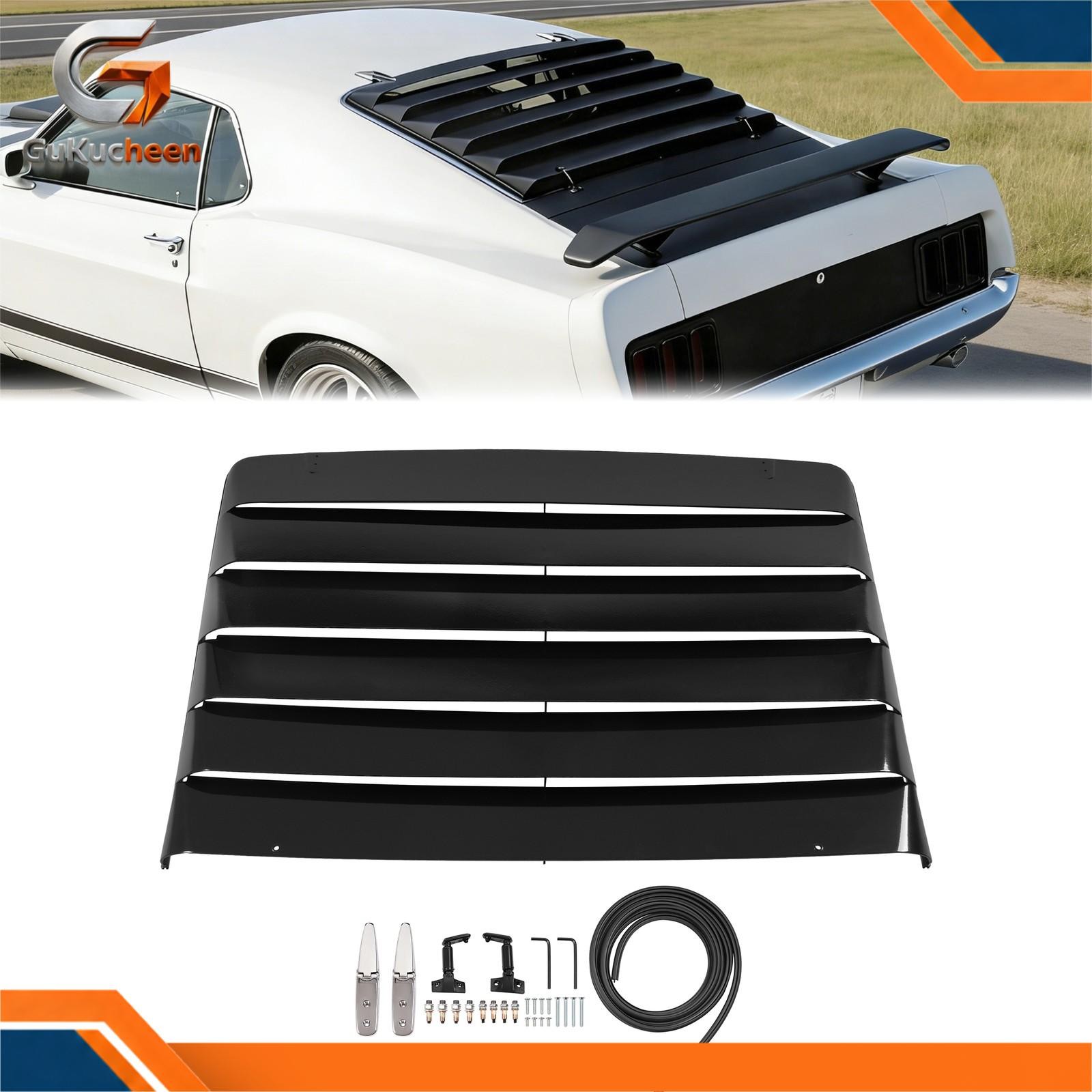 Rear Window Louver For 1969-1970 Ford Mustang Screw-On Aluminum Powder Coated