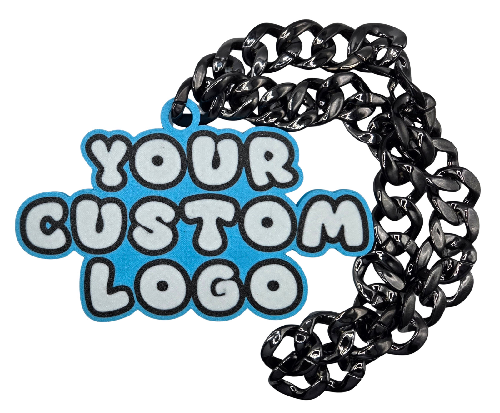 10 Inch Custom Fan Chain Giant Logo Necklace Sports Homerun Turnover Oversized