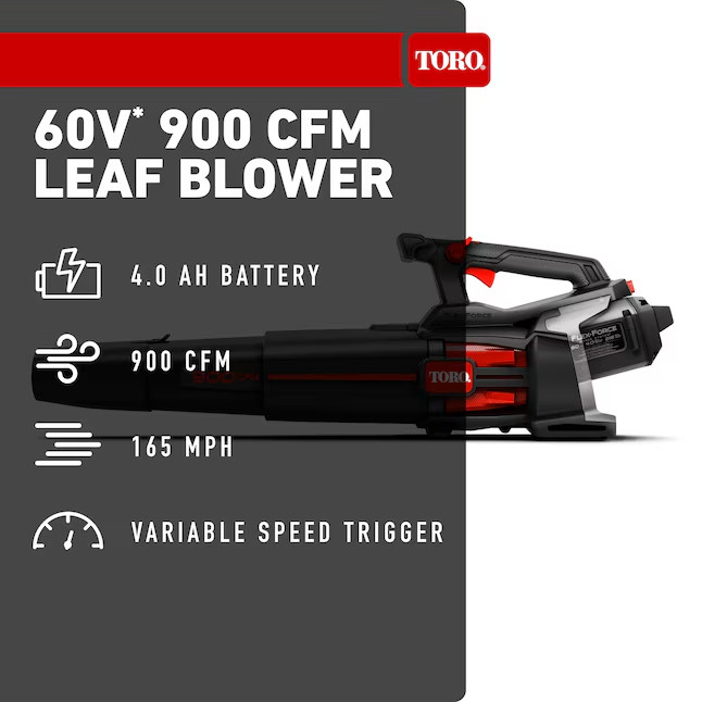 [FreeShip][SALE]⭐Toro Flex-Force 60V Leaf Blower 900 CFM 165 MPH 4Ah Battery⭐