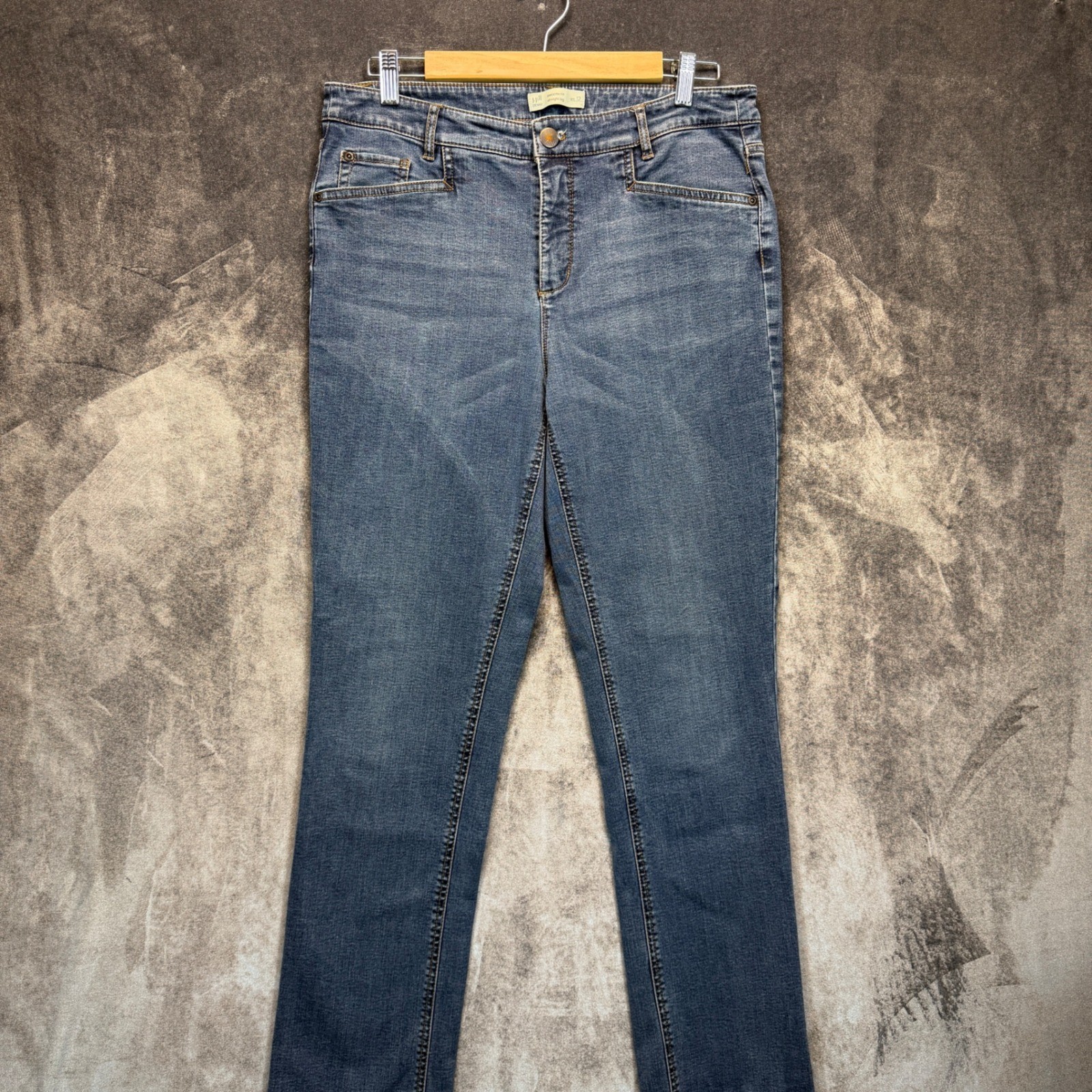 J.Jill Smooth Fit Straight Leg Womens Blue Straight Size 12 Denim Jeans