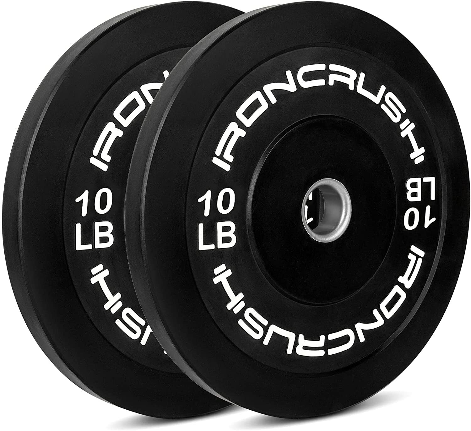 Olympic Bumper Plates Set - Virgin Rubber Weights Strength Training Iron Crush