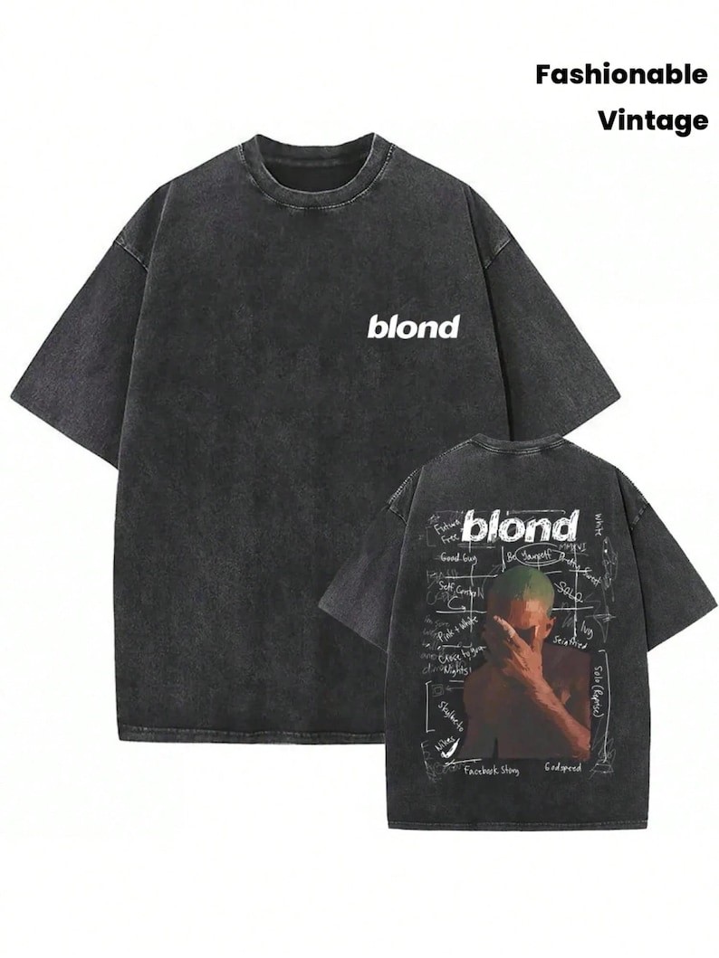 Vintage Frank Ocean Blonde Acid Wash DTG Graphic Tee