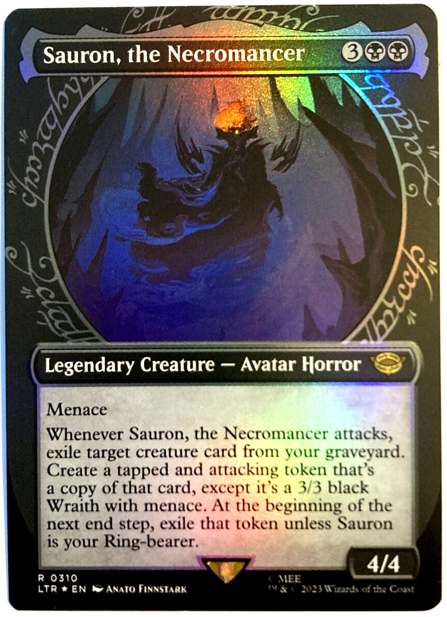 MTG Sauron, the Necromancer *SHOWCASE FOIL* The Lord of the Rings  0310 LP - NM