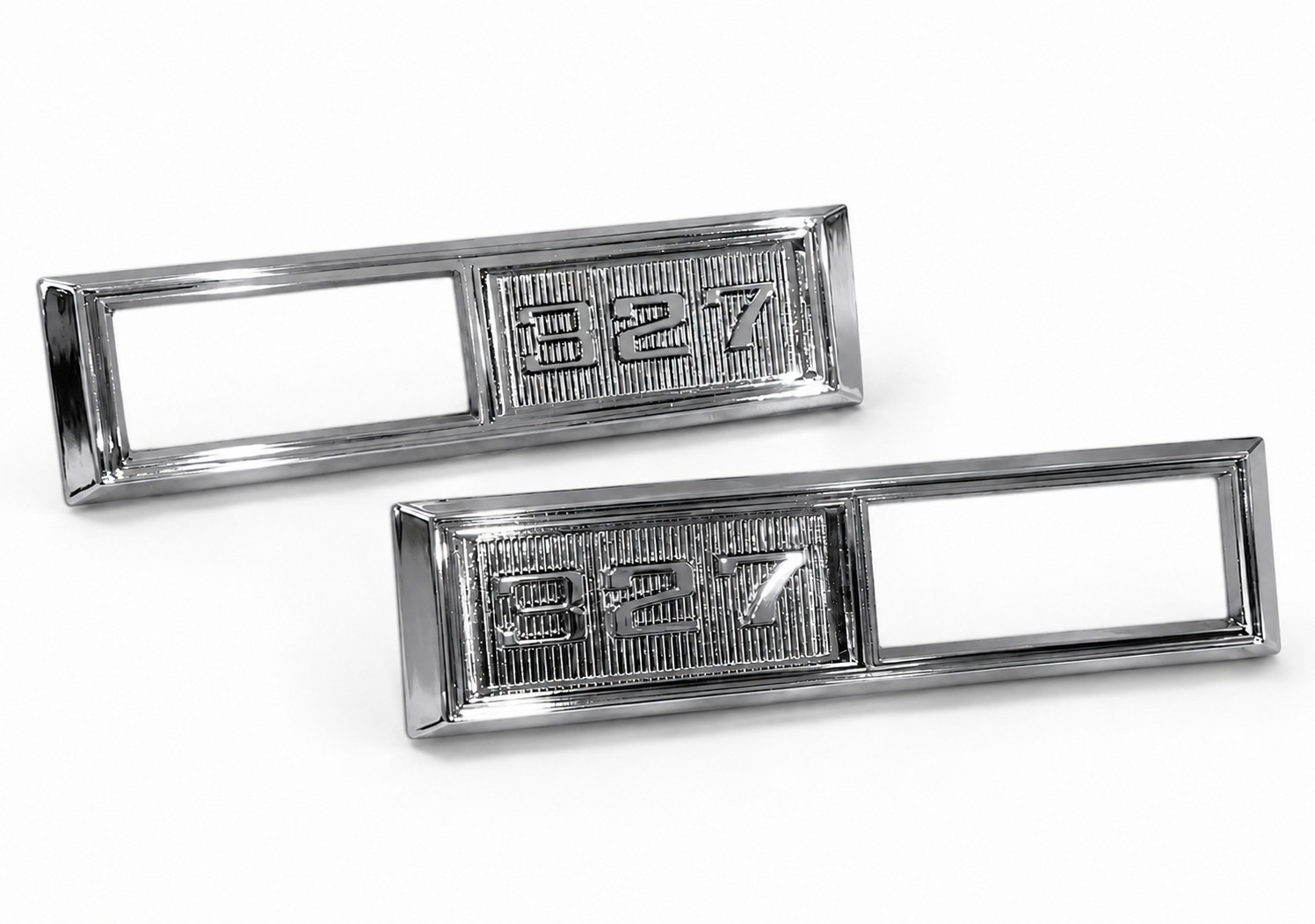 1968-1969 Impala Chevelle Nova Front Fender Side Marker Light Bezel Emblem 327