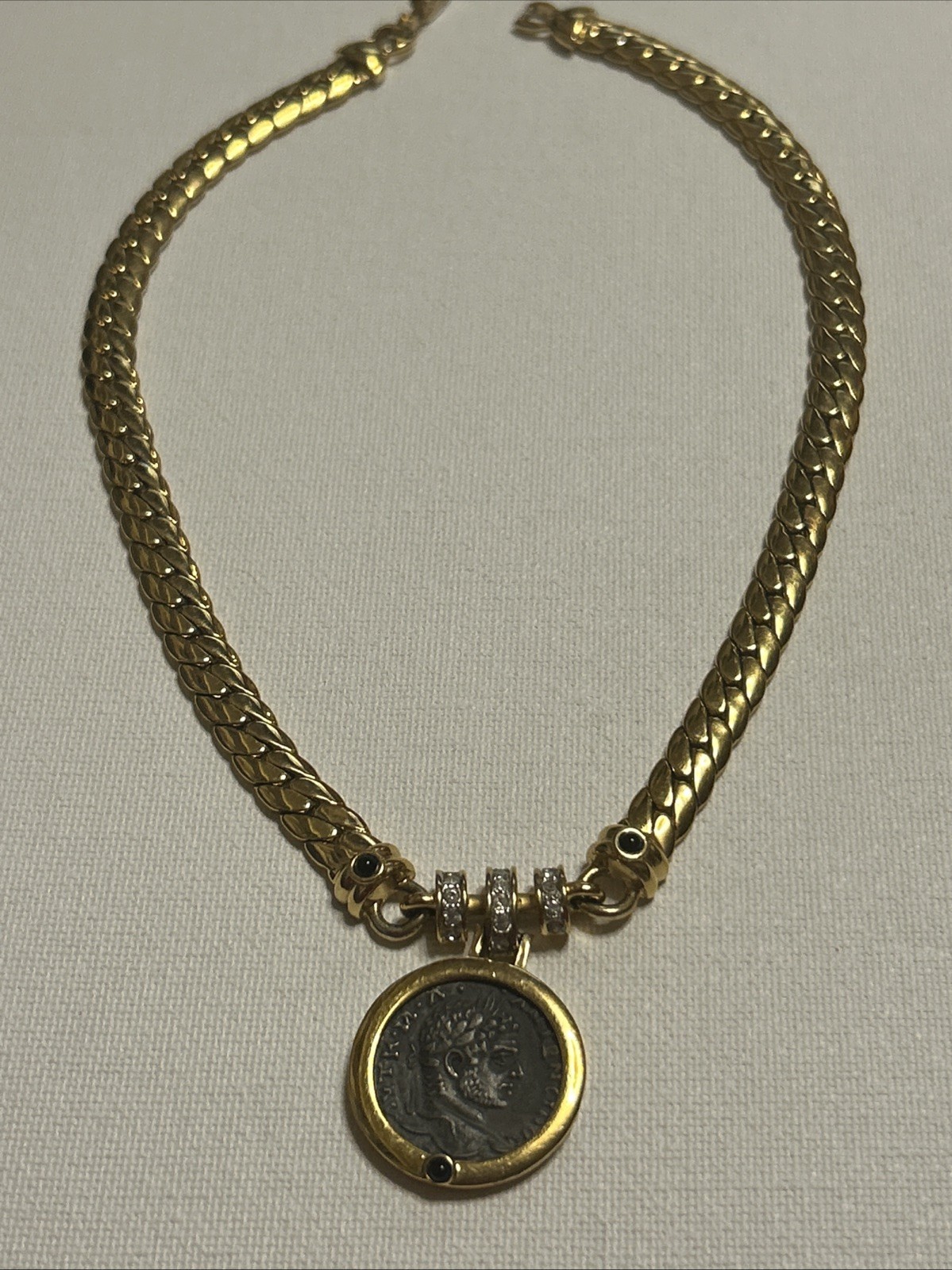 Vintage 1980’s Carolee Gold Tone Roman Coin Inspire Vintage 1980’s Carolee Gold Tone Roman Coin Inspire