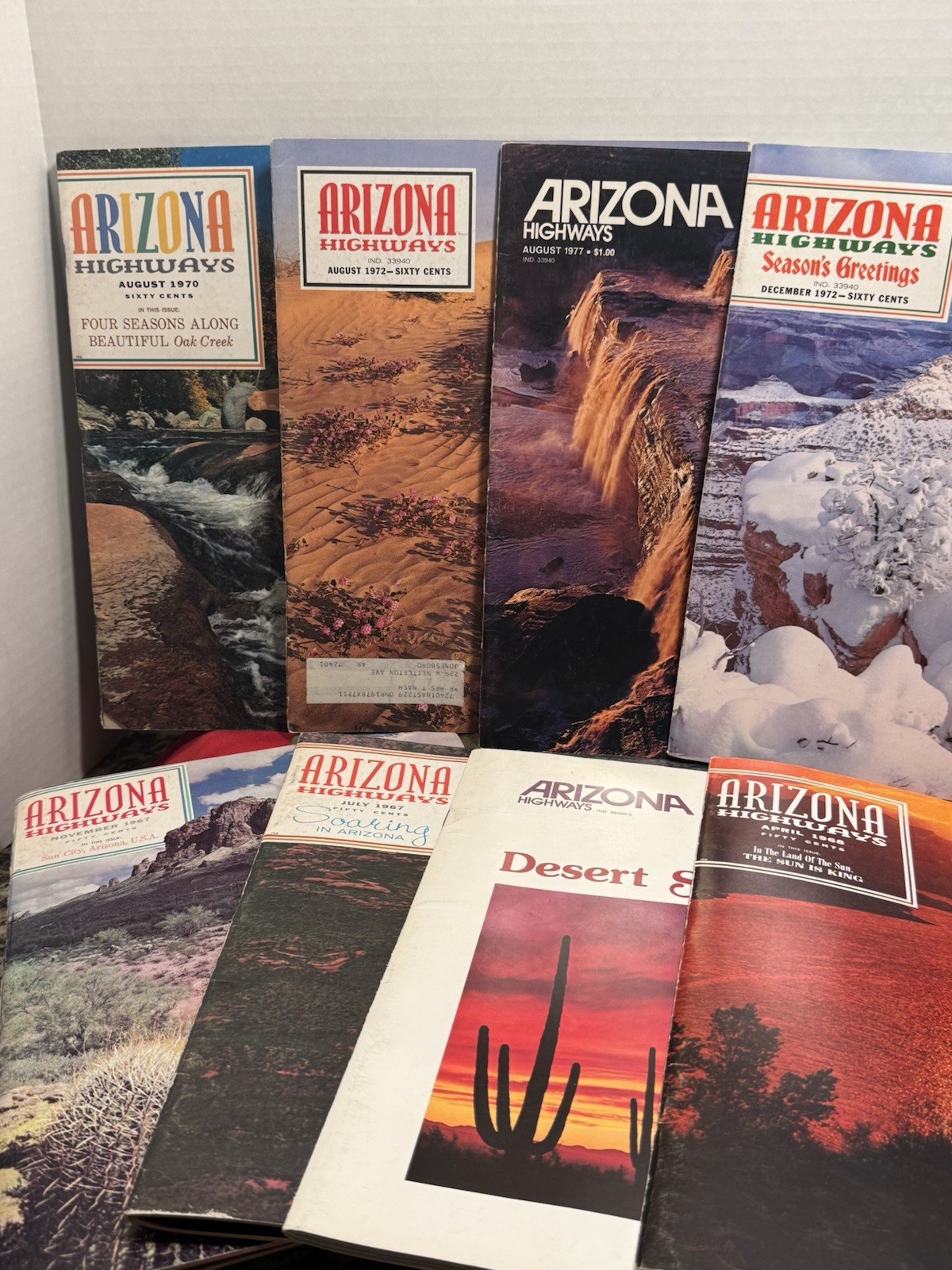 8 Arizona Highways 1967,1967,1968,1970,1972,1972, 1977, 1977, Different Months 8 Arizona Highways 1967,1967,1968,1970,1972,1972, 1977, 1977, Different Months