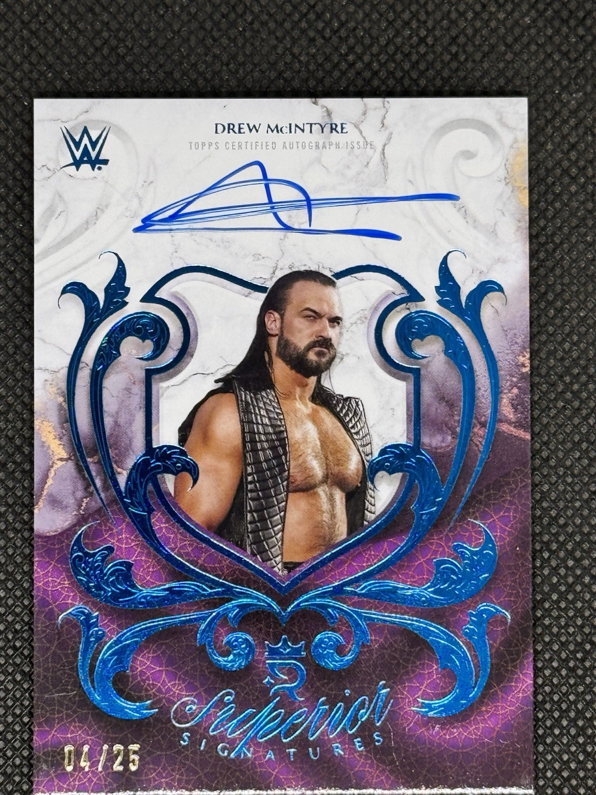 2025 Topps Royalty WWE Drew McIntyre Superior Signatures On Card Auto 04/25