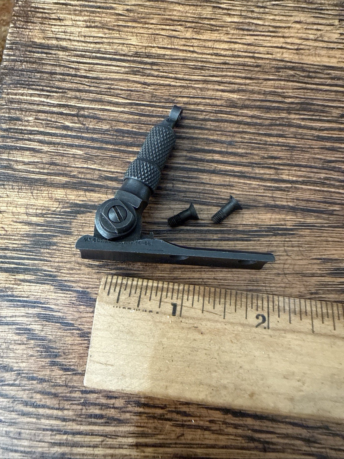 Antique MARBLE\'s W-13 Flex Rear Peep Tang Sight Patent 1903 Winchester w/screws Antique MARBLE\'s W-13 Flex Rear Peep Tang Sight Patent 1903 Winchester w/screws
