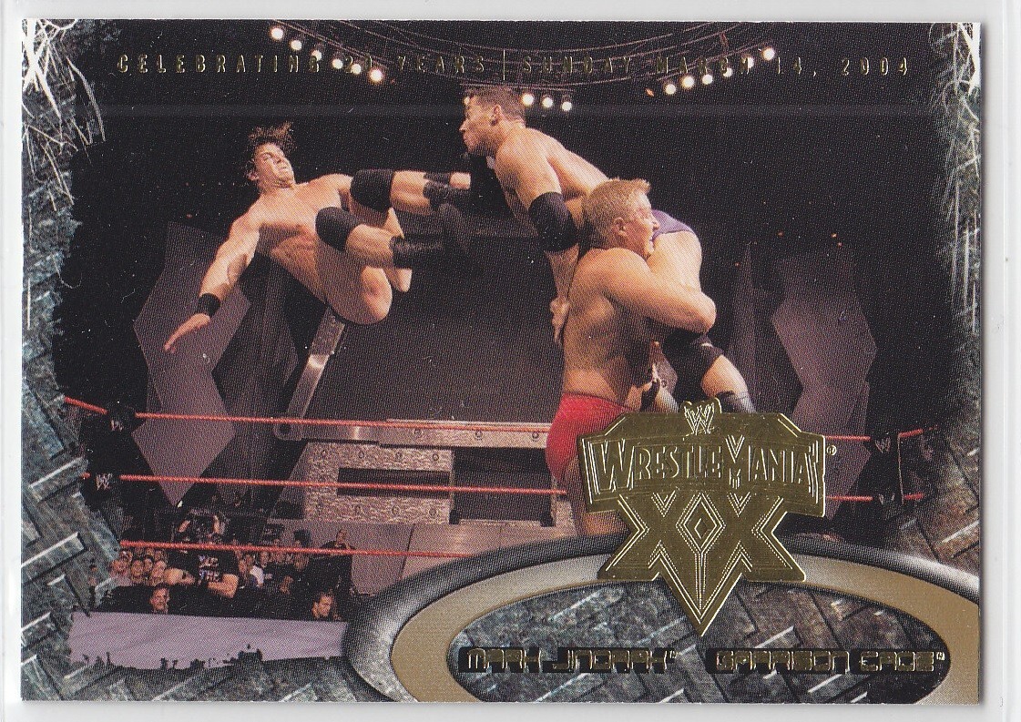 MARK  JINDRAK & CADE (Rare) 2004 Fleer WWE Wrestlemania XX GOLD PARALLEL #17