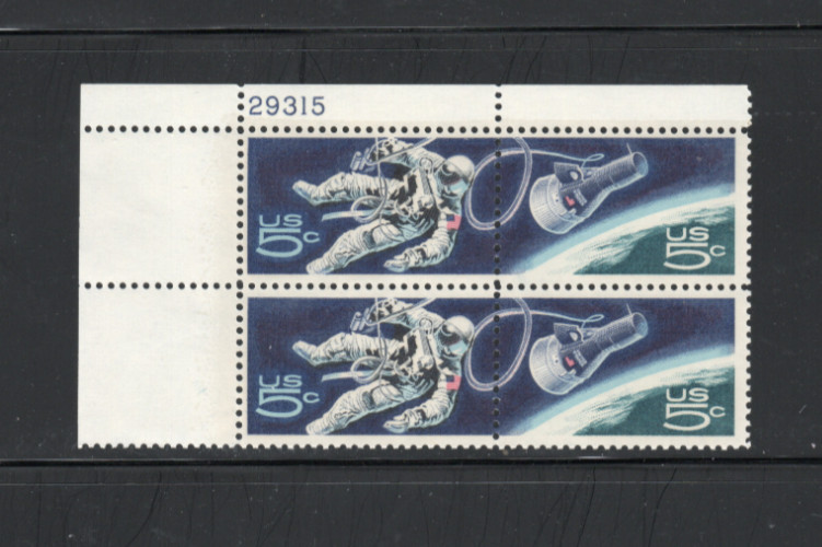 ALLY\'S STAMPS US Plate Block Scott #1331-2 5c Space Twins [4] MNH [STK]
