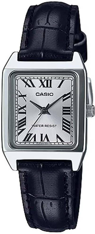 Casio LTP-V007L-7B1 Women's Rectangular Leather Strap Roman Numerals Watch Casio LTP-V007L-7B1 Women's Rectangular Leather Strap Roman Numerals Watch