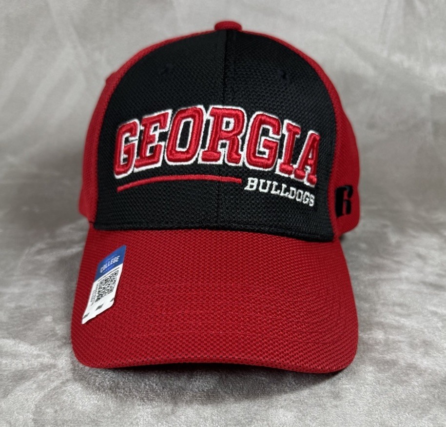 Russell Georgia Bulldogs Hat Red Black UGA Hairy Dawg Mascot