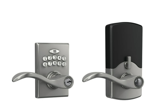 First Secure Schlage PFE135PRE630TRU PresleyKeypad Electronic Door Lever Lock First Secure Schlage PFE135PRE630TRU PresleyKeypad Electronic Door Lever Lock